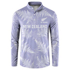 New Zealand Silver Fern Rugby Custom Button Sweatshirt Go Aotearoa Champions Purple Version - Aussie Hoodie