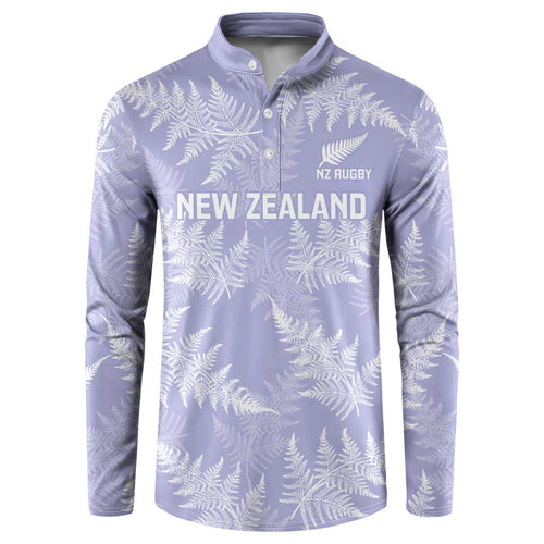 New Zealand Silver Fern Rugby Custom Button Sweatshirt Go Aotearoa Champions Purple Version - Aussie Hoodie
