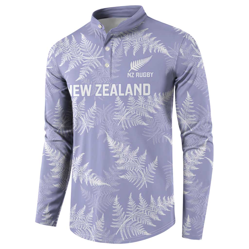 New Zealand Silver Fern Rugby Custom Button Sweatshirt Go Aotearoa Champions Purple Version - Aussie Hoodie