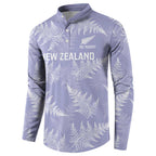 New Zealand Silver Fern Rugby Custom Button Sweatshirt Go Aotearoa Champions Purple Version - Aussie Hoodie