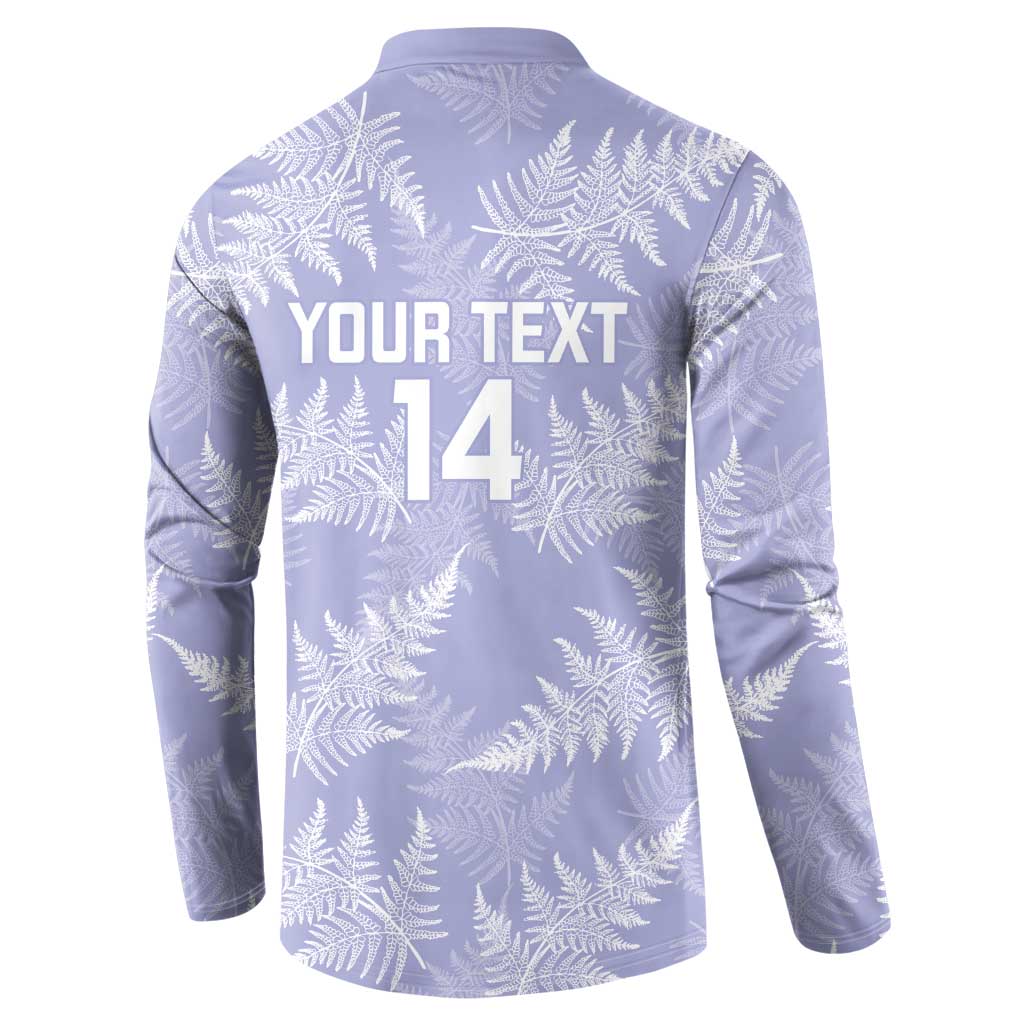 New Zealand Silver Fern Rugby Custom Button Sweatshirt Go Aotearoa Champions Purple Version - Aussie Hoodie