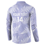 New Zealand Silver Fern Rugby Custom Button Sweatshirt Go Aotearoa Champions Purple Version - Aussie Hoodie