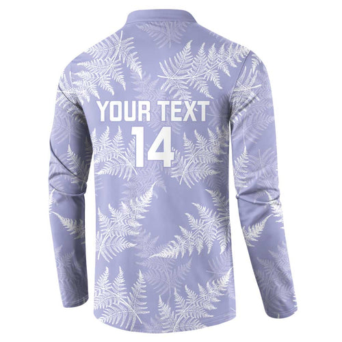 New Zealand Silver Fern Rugby Custom Button Sweatshirt Go Aotearoa Champions Purple Version - Aussie Hoodie
