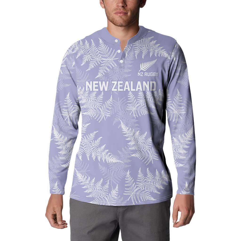 New Zealand Silver Fern Rugby Custom Button Sweatshirt Go Aotearoa Champions Purple Version - Aussie Hoodie