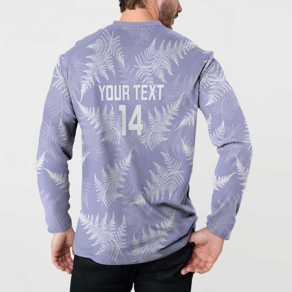 New Zealand Silver Fern Rugby Custom Button Sweatshirt Go Aotearoa Champions Purple Version - Aussie Hoodie