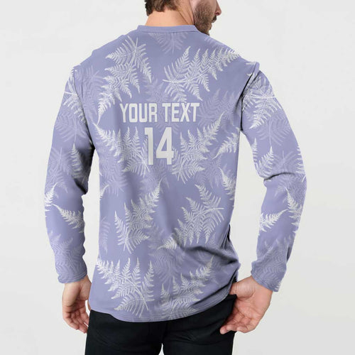 New Zealand Silver Fern Rugby Custom Button Sweatshirt Go Aotearoa Champions Purple Version - Aussie Hoodie