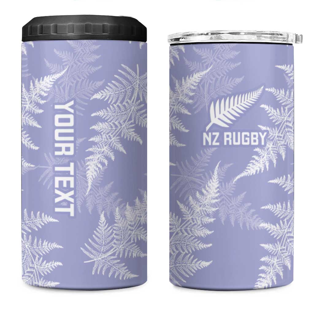 New Zealand Silver Fern Rugby Custom 4 in 1 Can Cooler Tumbler Go Aotearoa Champions Purple Version - Aussie Hoodie