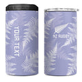 New Zealand Silver Fern Rugby Custom 4 in 1 Can Cooler Tumbler Go Aotearoa Champions Purple Version - Aussie Hoodie