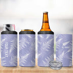 New Zealand Silver Fern Rugby Custom 4 in 1 Can Cooler Tumbler Go Aotearoa Champions Purple Version - Aussie Hoodie
