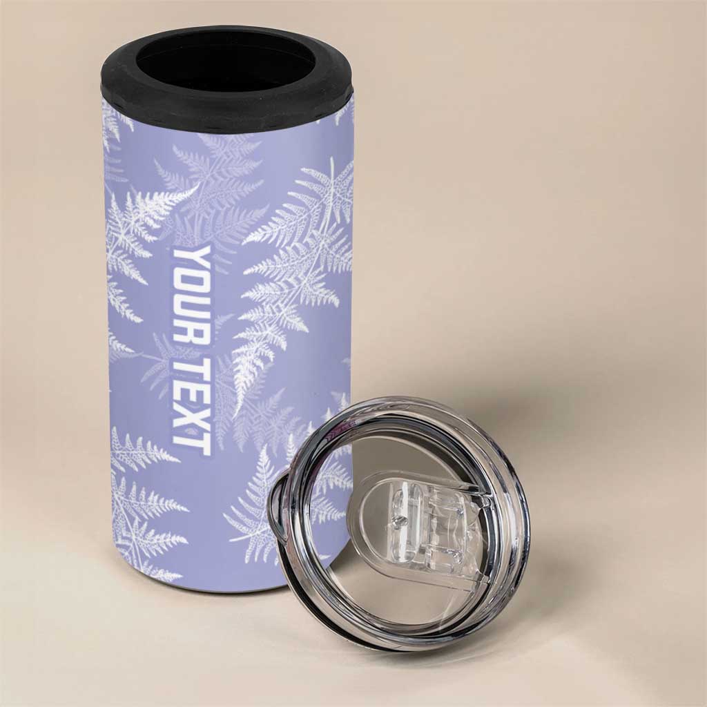 New Zealand Silver Fern Rugby Custom 4 in 1 Can Cooler Tumbler Go Aotearoa Champions Purple Version - Aussie Hoodie