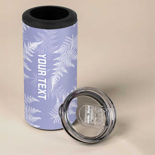 New Zealand Silver Fern Rugby Custom 4 in 1 Can Cooler Tumbler Go Aotearoa Champions Purple Version - Aussie Hoodie