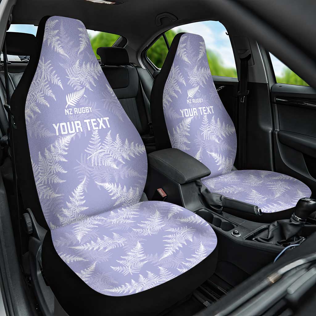 New Zealand Silver Fern Rugby Custom Car Seat Cover Go Aotearoa Champions Purple Version - Aussie Hoodie