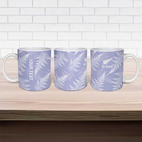 New Zealand Silver Fern Rugby Custom Ceramic Mug Go Aotearoa Champions Purple Version - Aussie Hoodie