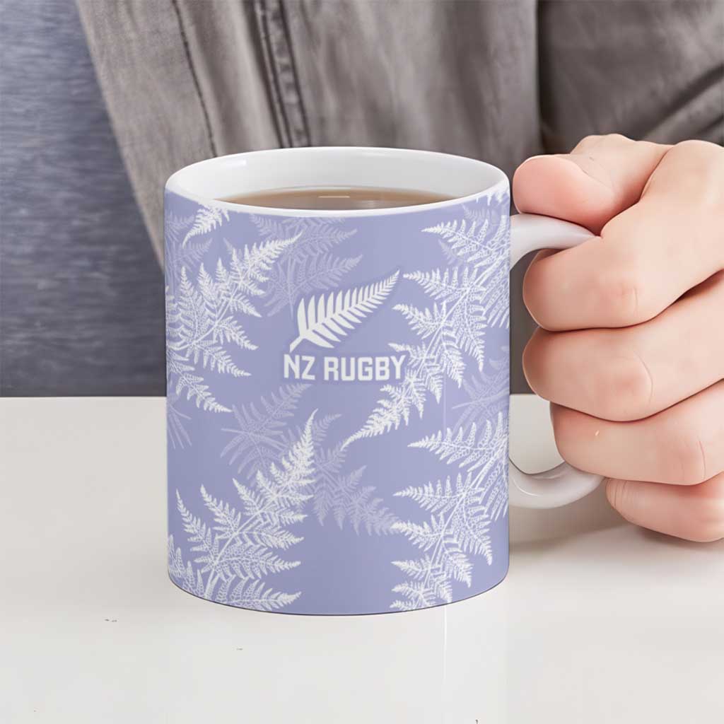 New Zealand Silver Fern Rugby Custom Ceramic Mug Go Aotearoa Champions Purple Version - Aussie Hoodie