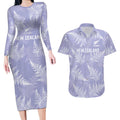 New Zealand Silver Fern Rugby Custom Couples Matching Long Sleeve Bodycon Dress and Hawaiian Shirt Go Aotearoa Champions Purple Version - Aussie Hoodie