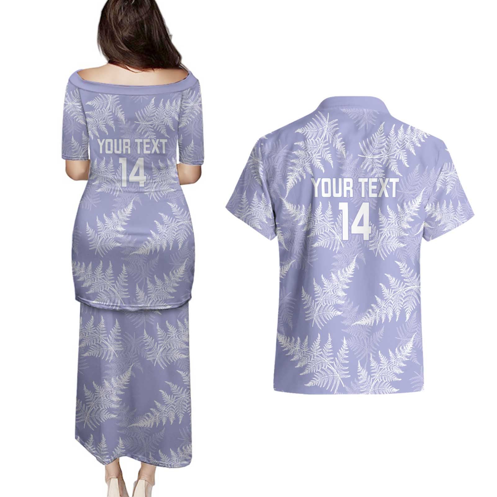 New Zealand Silver Fern Rugby Custom Couples Matching Puletasi and Hawaiian Shirt Go Aotearoa Champions Purple Version - Aussie Hoodie