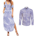 New Zealand Silver Fern Rugby Custom Couples Matching Summer Maxi Dress and Long Sleeve Button Shirt Go Aotearoa Champions Purple Version - Aussie Hoodie