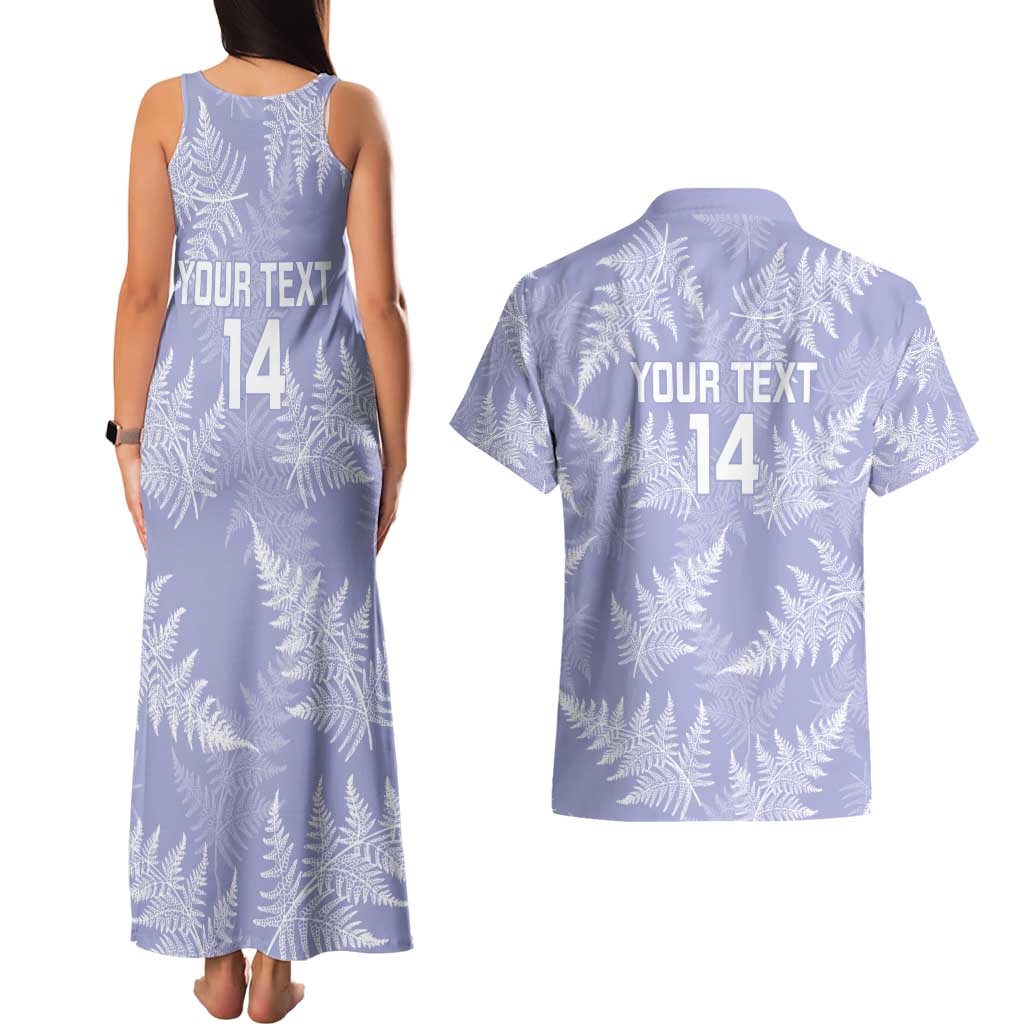 New Zealand Silver Fern Rugby Custom Couples Matching Tank Maxi Dress and Hawaiian Shirt Go Aotearoa Champions Purple Version - Aussie Hoodie