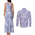 New Zealand Silver Fern Rugby Custom Couples Matching Tank Maxi Dress and Long Sleeve Button Shirt Go Aotearoa Champions Purple Version - Aussie Hoodie