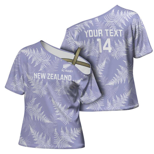 New Zealand Silver Fern Rugby Custom Cross Shoulder Shirt Go Aotearoa Champions Purple Version - Aussie Hoodie