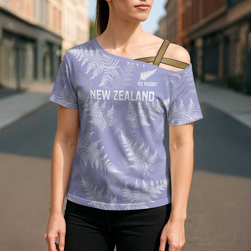 New Zealand Silver Fern Rugby Custom Cross Shoulder Shirt Go Aotearoa Champions Purple Version - Aussie Hoodie