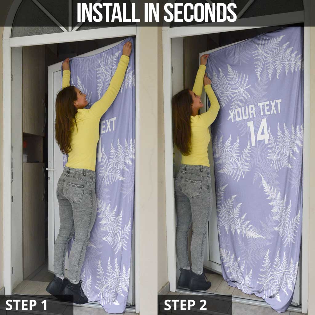 New Zealand Silver Fern Rugby Custom Door Cover Go Aotearoa Champions Purple Version - Aussie Hoodie