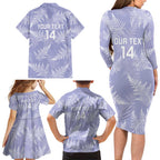 New Zealand Silver Fern Rugby Custom Family Matching Long Sleeve Bodycon Dress and Hawaiian Shirt Go Aotearoa Champions Purple Version - Aussie Hoodie