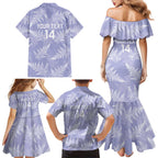 New Zealand Silver Fern Rugby Custom Family Matching Mermaid Dress and Hawaiian Shirt Go Aotearoa Champions Purple Version - Aussie Hoodie