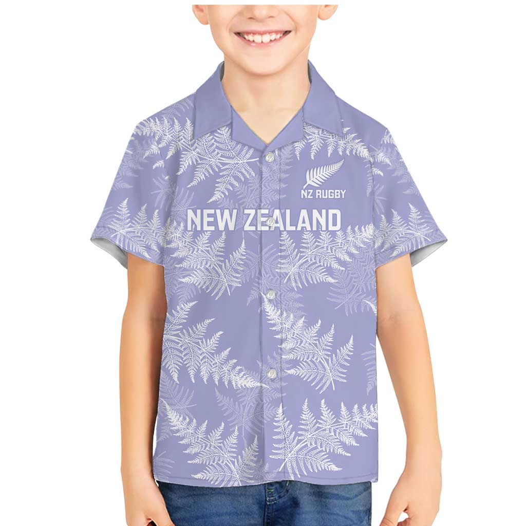 New Zealand Silver Fern Rugby Custom Family Matching Mermaid Dress and Hawaiian Shirt Go Aotearoa Champions Purple Version - Aussie Hoodie