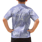 New Zealand Silver Fern Rugby Custom Family Matching Off The Shoulder Long Sleeve Dress and Hawaiian Shirt Go Aotearoa Champions Purple Version - Aussie Hoodie