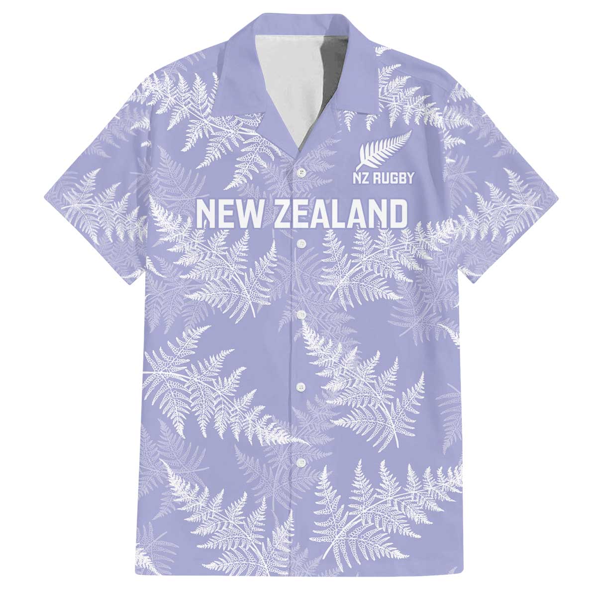 New Zealand Silver Fern Rugby Custom Family Matching Off The Shoulder Long Sleeve Dress and Hawaiian Shirt Go Aotearoa Champions Purple Version - Aussie Hoodie