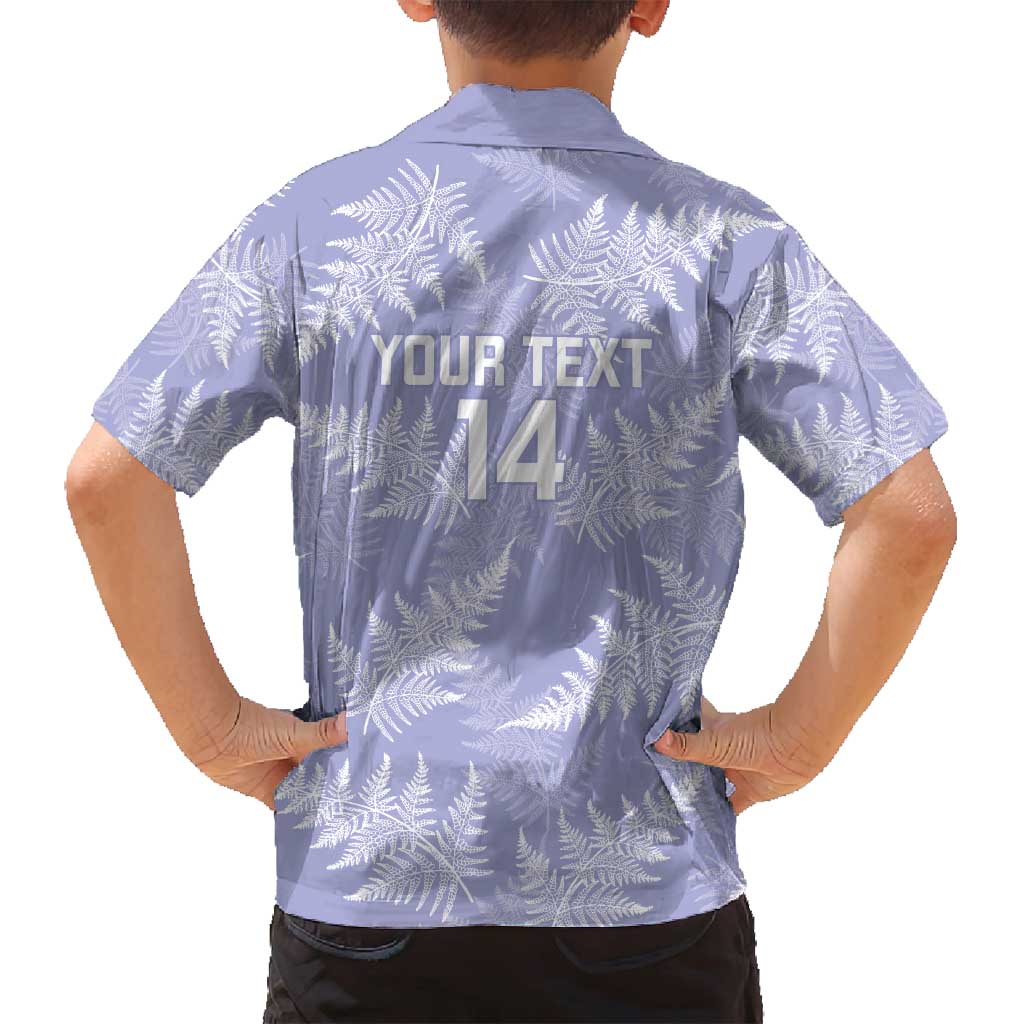New Zealand Silver Fern Rugby Custom Family Matching Off Shoulder Short Dress and Hawaiian Shirt Go Aotearoa Champions Purple Version - Aussie Hoodie