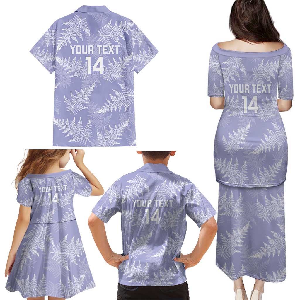New Zealand Silver Fern Rugby Custom Family Matching Puletasi and Hawaiian Shirt Go Aotearoa Champions Purple Version - Aussie Hoodie