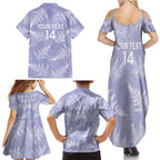 New Zealand Silver Fern Rugby Custom Family Matching Summer Maxi Dress and Hawaiian Shirt Go Aotearoa Champions Purple Version - Aussie Hoodie