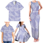 New Zealand Silver Fern Rugby Custom Family Matching Tank Maxi Dress and Hawaiian Shirt Go Aotearoa Champions Purple Version - Aussie Hoodie