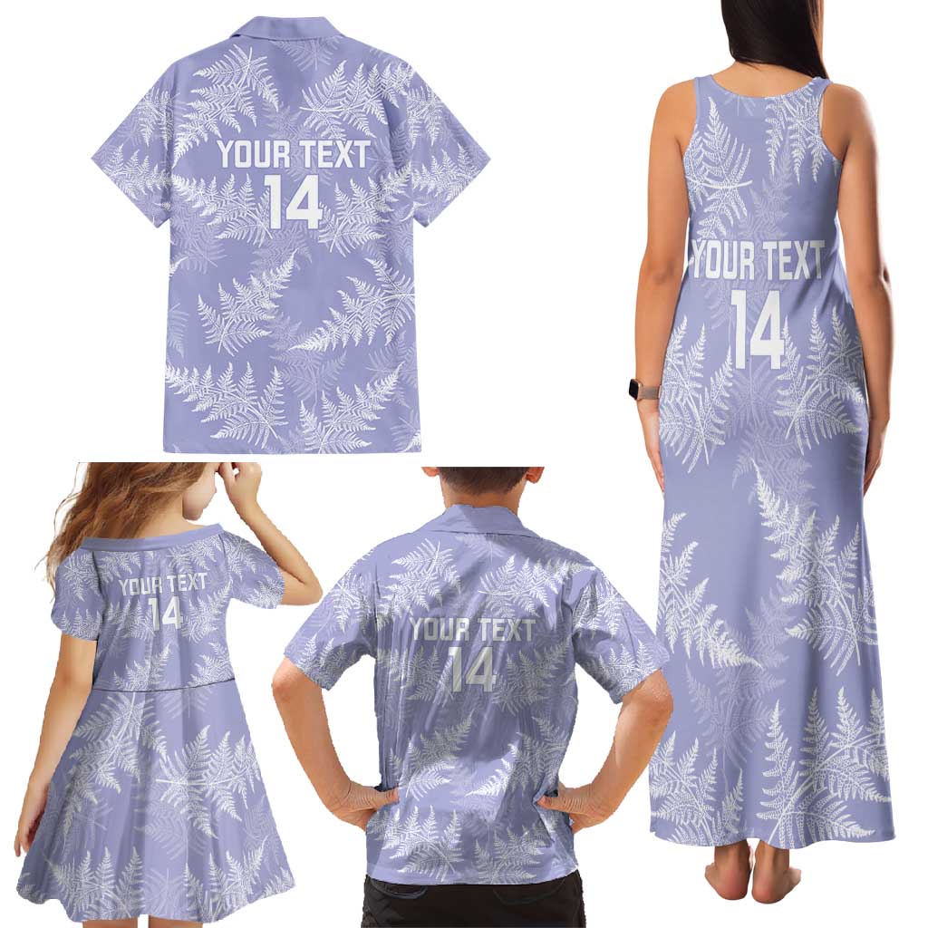 New Zealand Silver Fern Rugby Custom Family Matching Tank Maxi Dress and Hawaiian Shirt Go Aotearoa Champions Purple Version - Aussie Hoodie