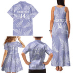 New Zealand Silver Fern Rugby Custom Family Matching Tank Maxi Dress and Hawaiian Shirt Go Aotearoa Champions Purple Version - Aussie Hoodie