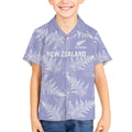 New Zealand Silver Fern Rugby Custom Kid Hawaiian Shirt Go Aotearoa Champions Purple Version - Aussie Hoodie