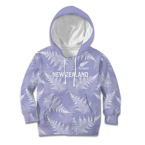 New Zealand Silver Fern Rugby Custom Kid Hoodie Go Aotearoa Champions Purple Version - Aussie Hoodie