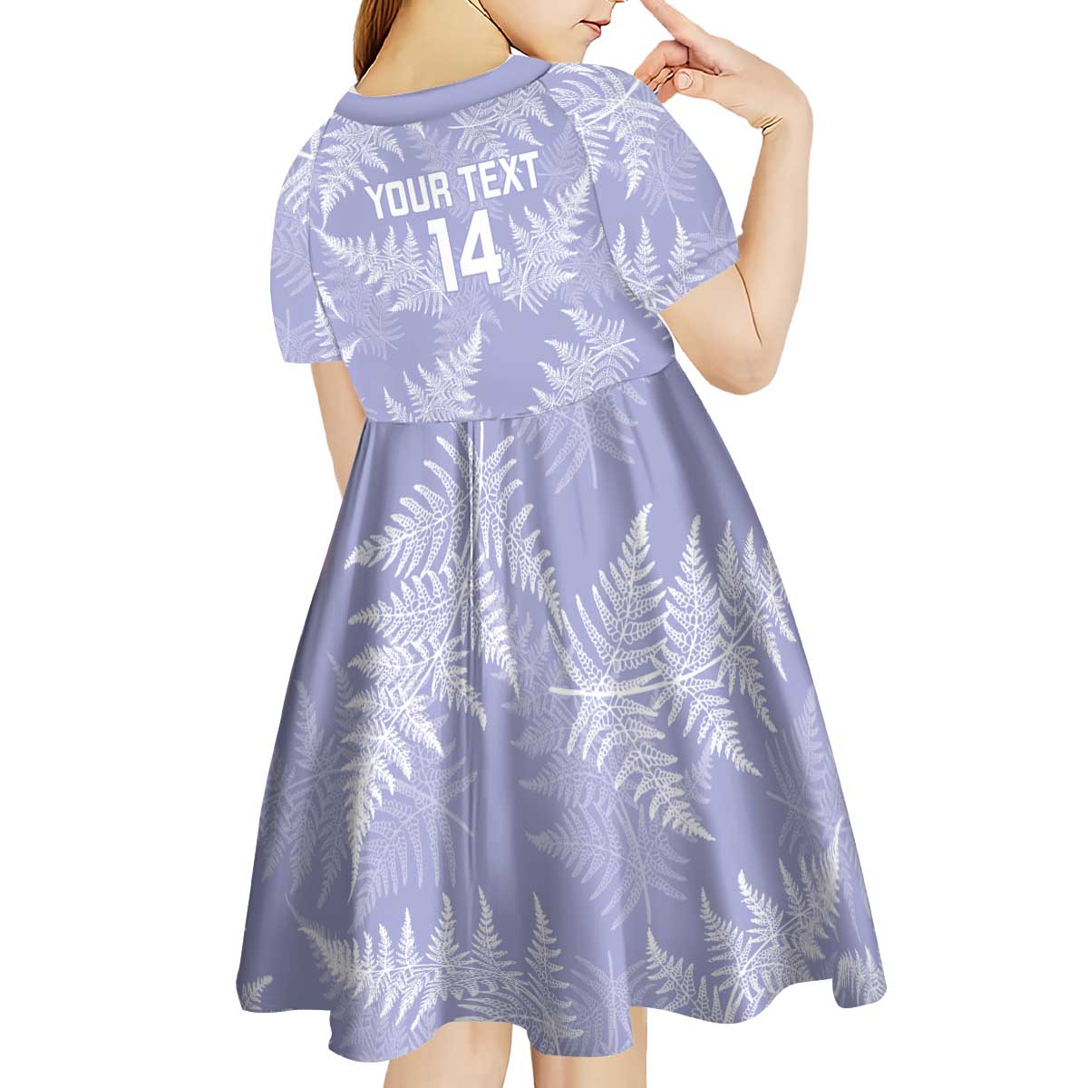 New Zealand Silver Fern Rugby Custom Kid Short Sleeve Dress Go Aotearoa Champions Purple Version - Aussie Hoodie
