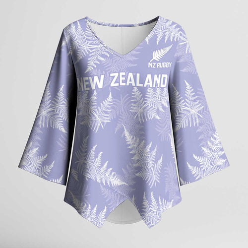 New Zealand Silver Fern Rugby Custom Kimono Sleeve Blouse Go Aotearoa Champions Purple Version - Aussie Hoodie