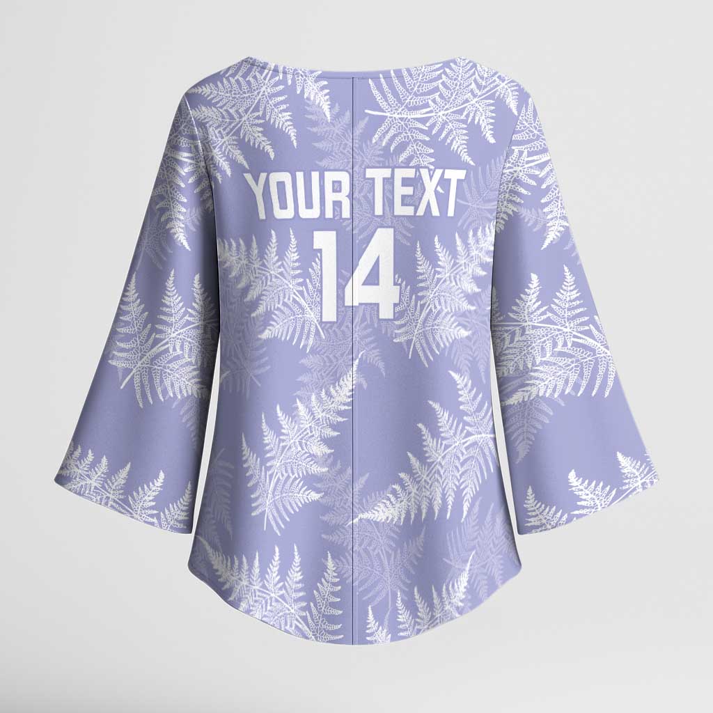 New Zealand Silver Fern Rugby Custom Kimono Sleeve Blouse Go Aotearoa Champions Purple Version - Aussie Hoodie