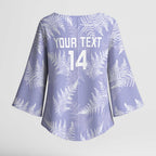 New Zealand Silver Fern Rugby Custom Kimono Sleeve Blouse Go Aotearoa Champions Purple Version - Aussie Hoodie