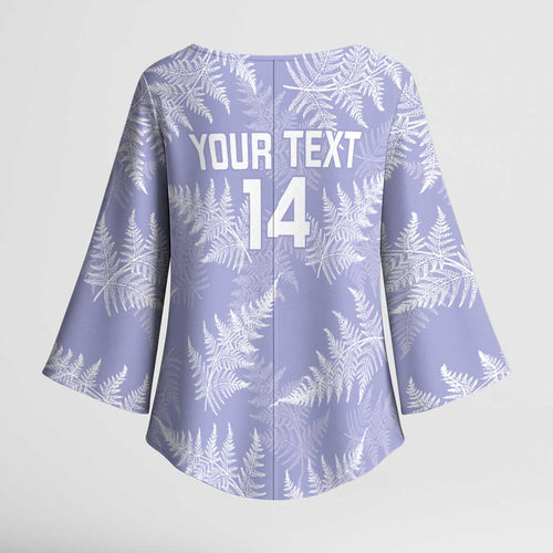 New Zealand Silver Fern Rugby Custom Kimono Sleeve Blouse Go Aotearoa Champions Purple Version - Aussie Hoodie