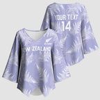 New Zealand Silver Fern Rugby Custom Kimono Sleeve Blouse Go Aotearoa Champions Purple Version - Aussie Hoodie