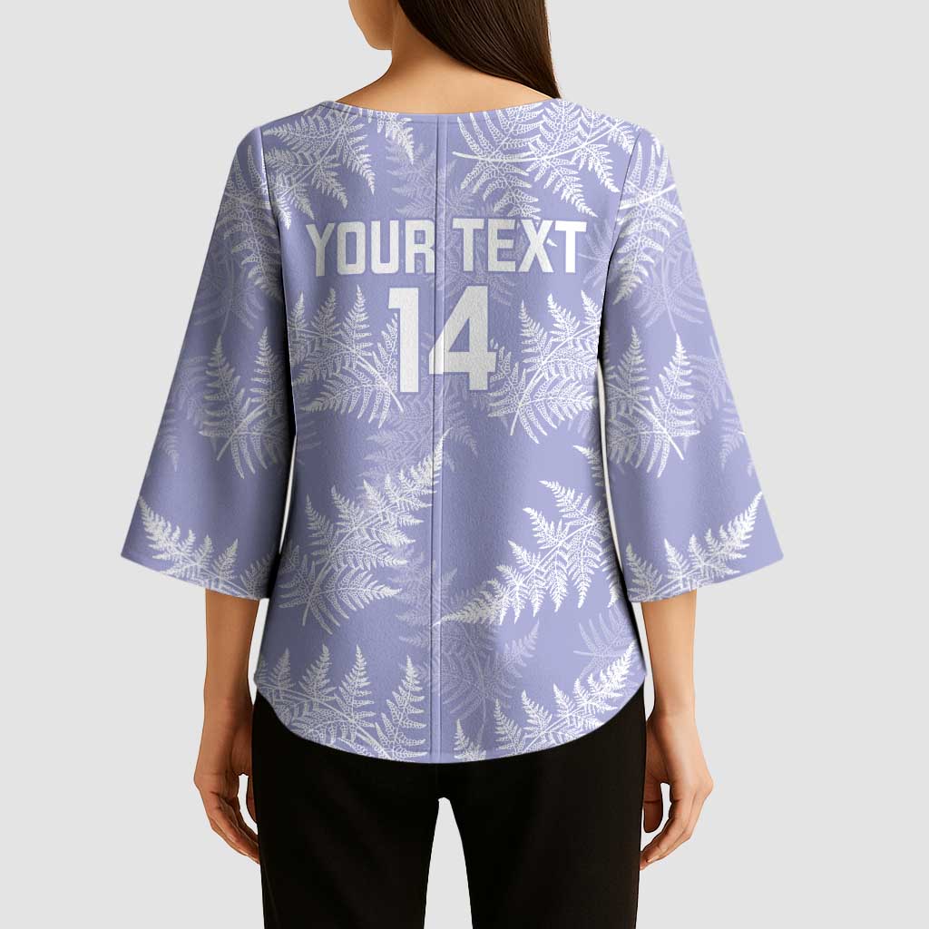 New Zealand Silver Fern Rugby Custom Kimono Sleeve Blouse Go Aotearoa Champions Purple Version - Aussie Hoodie
