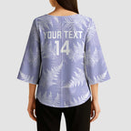 New Zealand Silver Fern Rugby Custom Kimono Sleeve Blouse Go Aotearoa Champions Purple Version - Aussie Hoodie