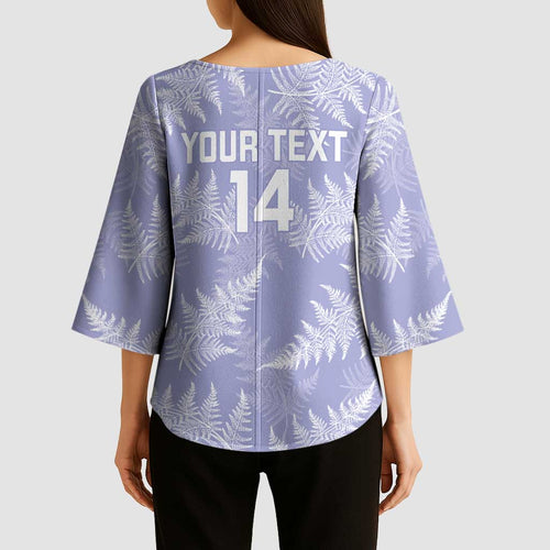 New Zealand Silver Fern Rugby Custom Kimono Sleeve Blouse Go Aotearoa Champions Purple Version - Aussie Hoodie