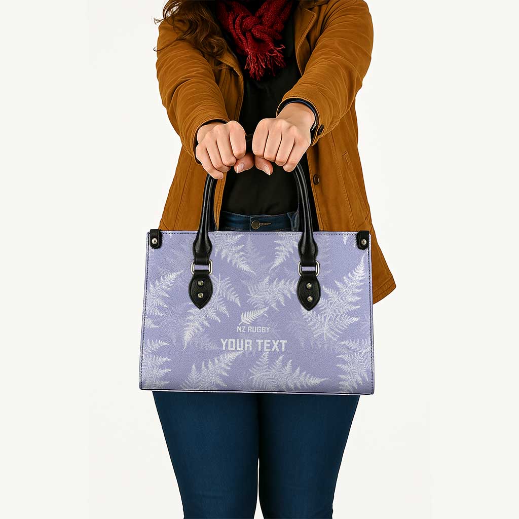 New Zealand Silver Fern Rugby Custom Leather Bag Go Aotearoa Champions Purple Version - Aussie Hoodie
