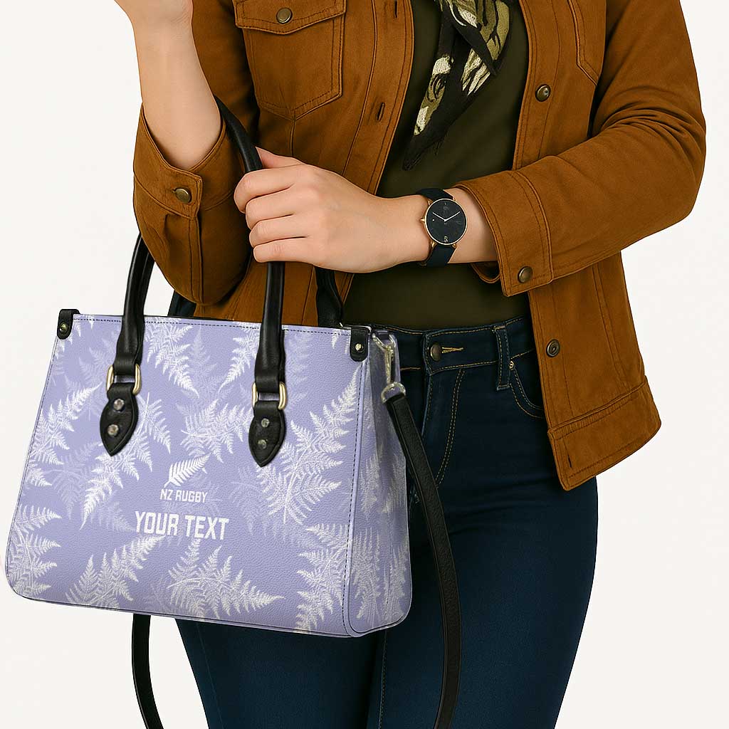 New Zealand Silver Fern Rugby Custom Leather Bag Go Aotearoa Champions Purple Version - Aussie Hoodie